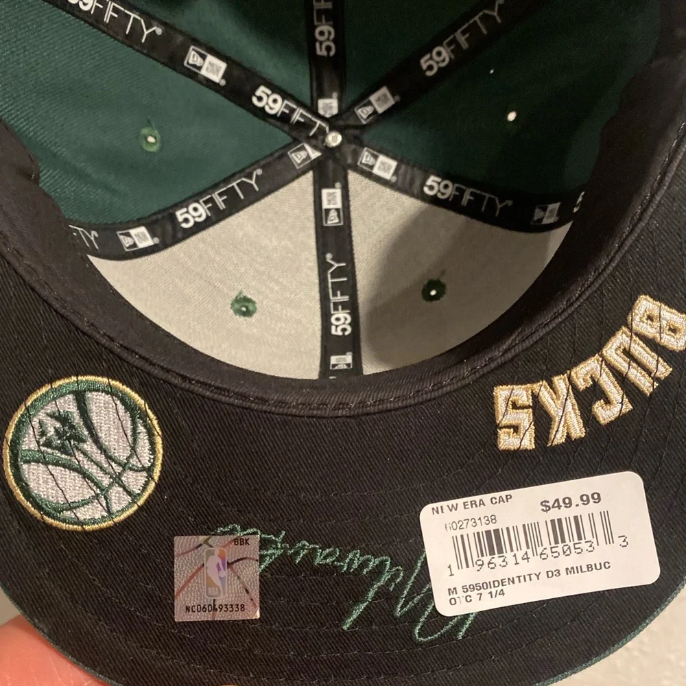 NWT New Era Milwaukee Bucks 7 1/4 Hat - Picture 4 of 8